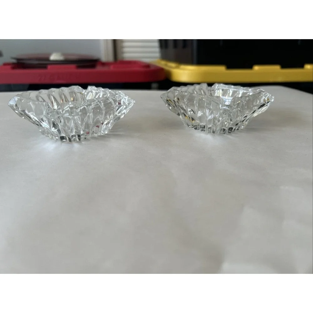 Set lot of 2 West Germany Crystal-Cut by Rossini‎ small bowls. 3